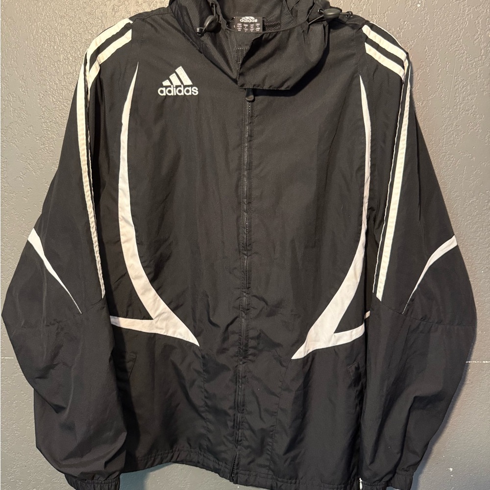 Adidas Black and White Track Jacket